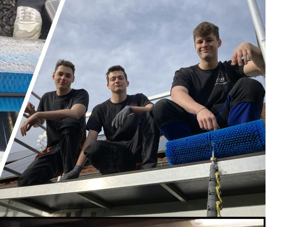 Solarpanel Reiningung mit dem SolarTrupp Roboter für die Gemeinde Hochdorf